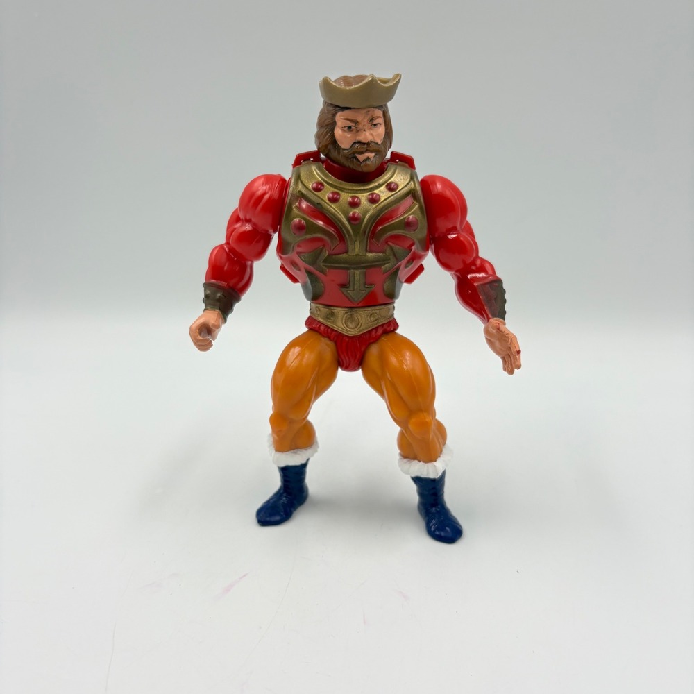 Mattel MOTU King Randor Action Figure 1983 Vintage He-Man Toy Red Gold Armor